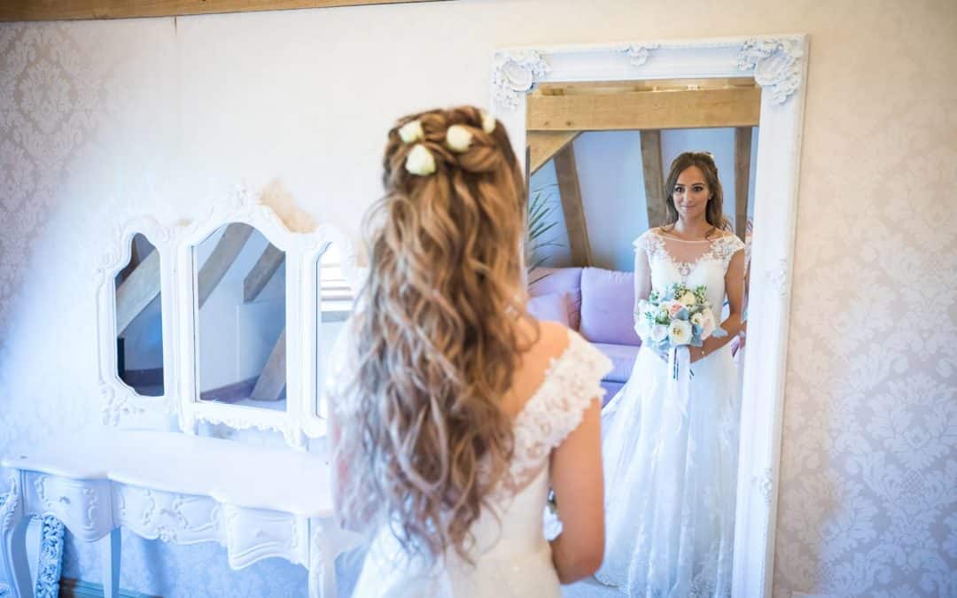 Real Bride: Emma, // Wedding Hair at The Old Kent Barn